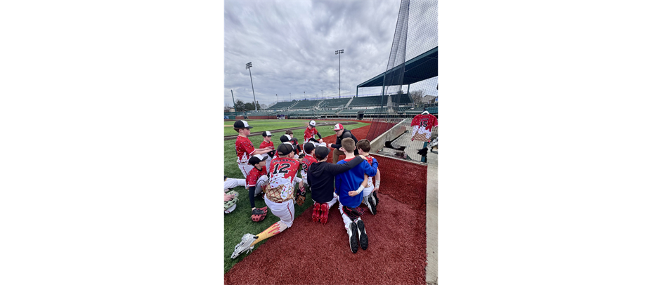 Teammates honoring their friend before a game